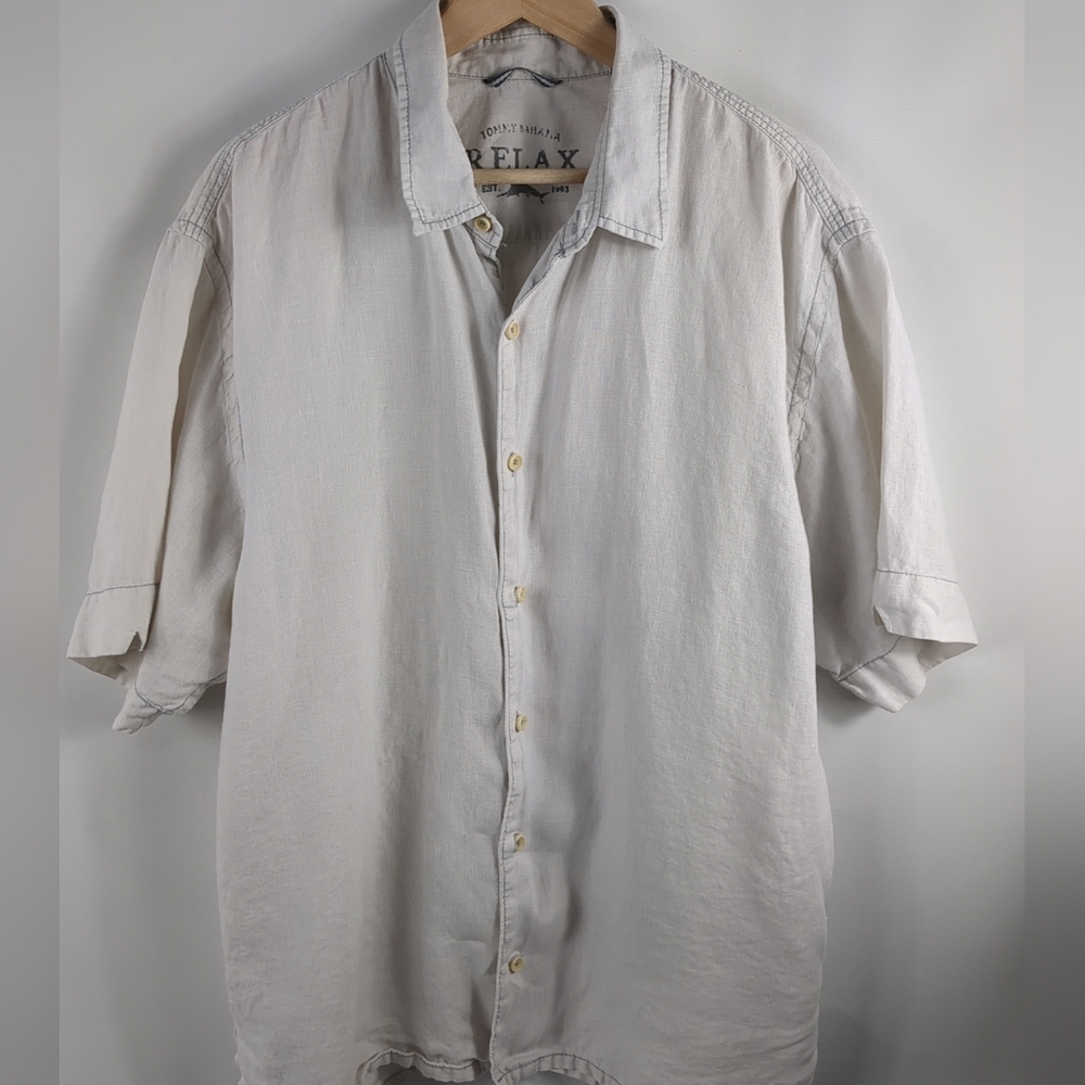 Tommy Bahama Cream Casual Button Down Shirt